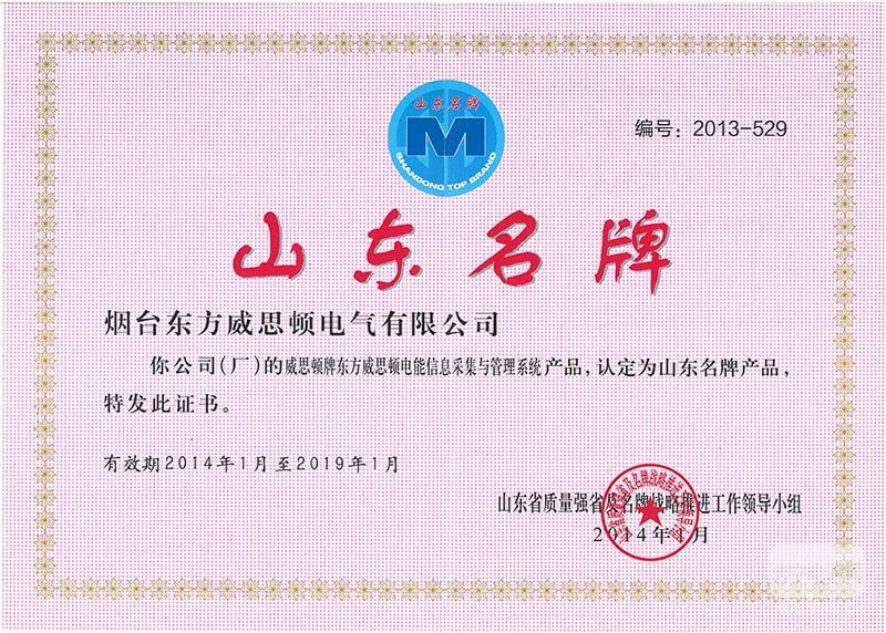 公司兩項產(chǎn)品榮膺“山東名牌”榮譽(yù)稱號