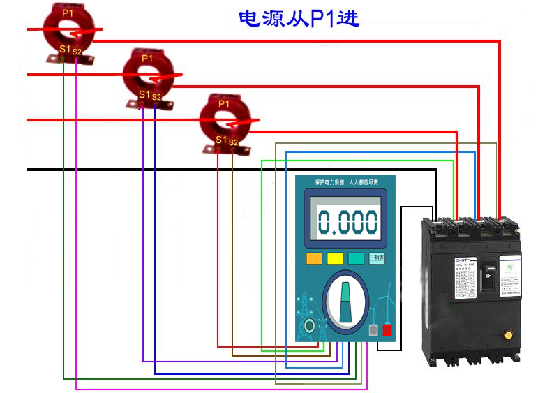 三相電表接線(xiàn)圖帶電流互感器